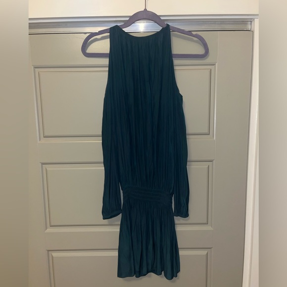 Ramy Brook Lauren Emerald Green Cold Shoulder Mini Dress XS - Picture 5 of 6